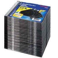 Hama CD-ROM-Box Slim, Schwarz, 25er-Pack (00049999)